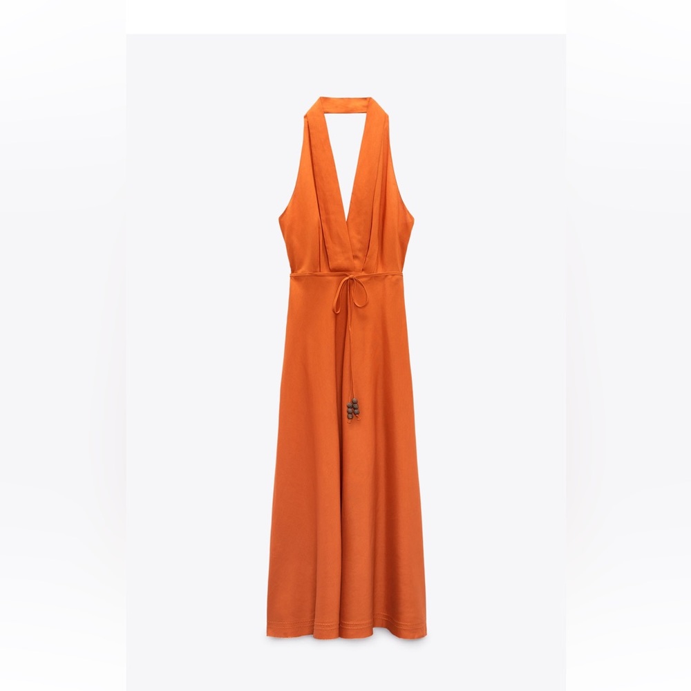 Zara linen maxi dress